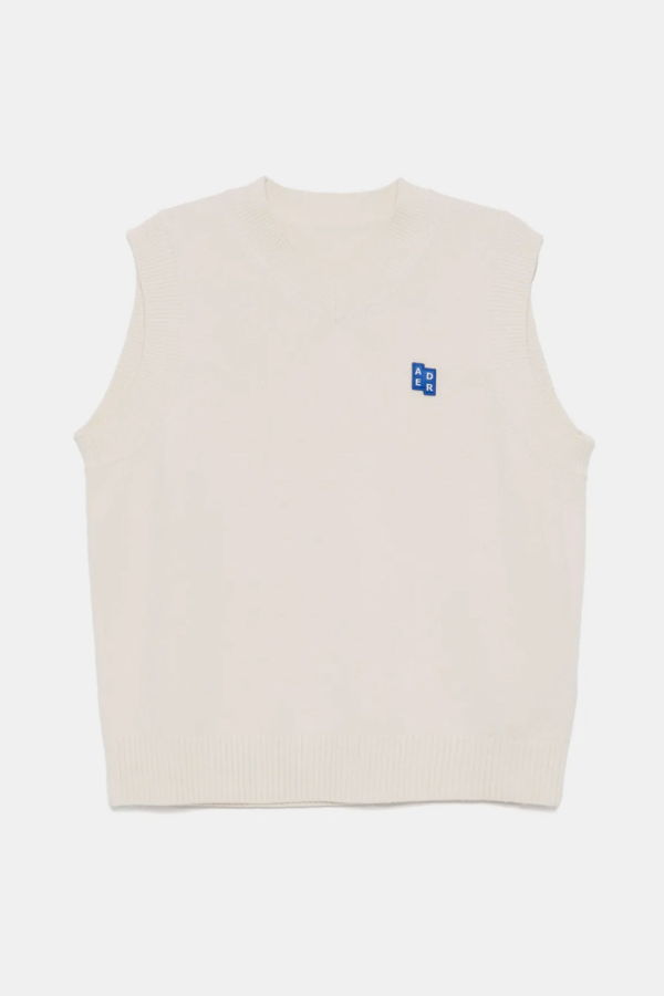 ADER ERROR Trs Tag Knitted Vest - Oatmeal