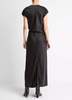 VINCE Draped Satin Cowl-Neck Dress - Black - Thumbnail 2