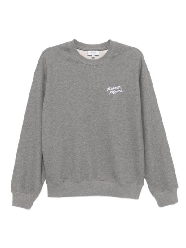 Maison Kitsun Tunic Top - Medium Grey White