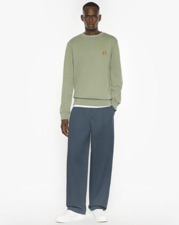 Maison Kitsun PM00303KM0340P131 Tunic Top - Laurel Green