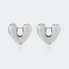 Annika Inez Large Heart Hoops - Silver - Thumbnail 6