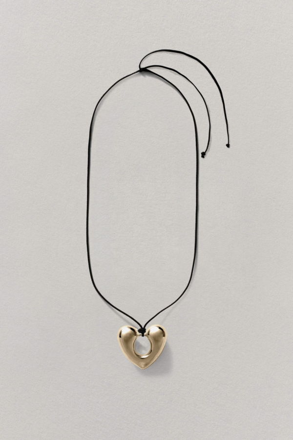 Annika Inez Large Open Heart Pendant - Gold