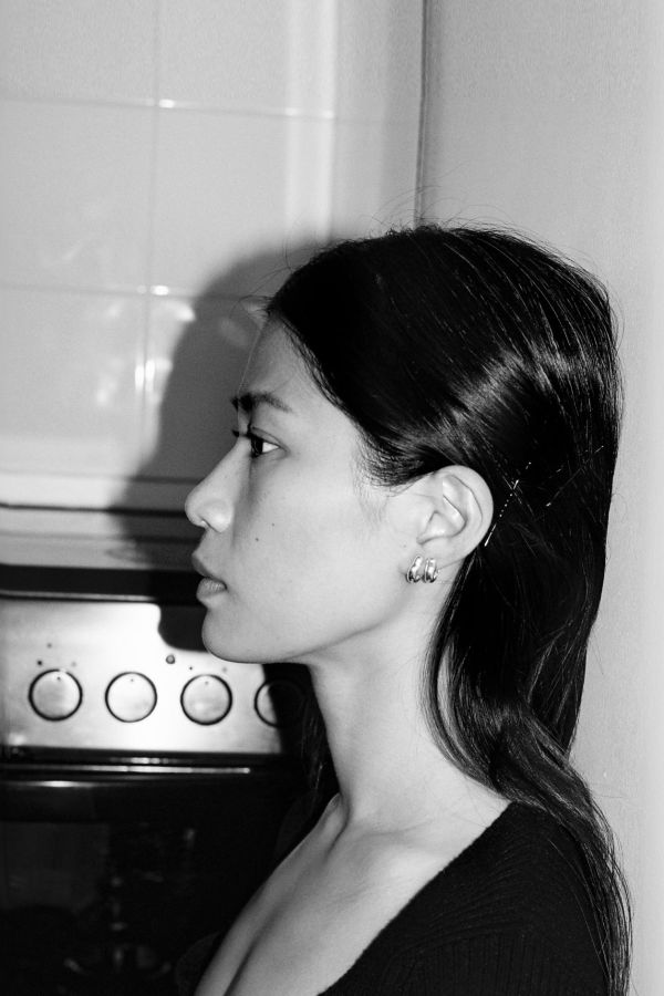 Annika Inez Mini Ample Hinge Earrings - Sterling Silver