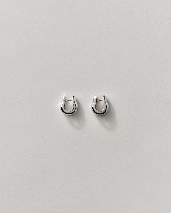 Annika Inez Mini Ample Hinge Earrings - Sterling Silver