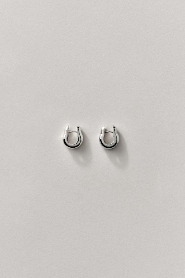 Annika Inez Mini Ample Hinge Earrings - Sterling Silver