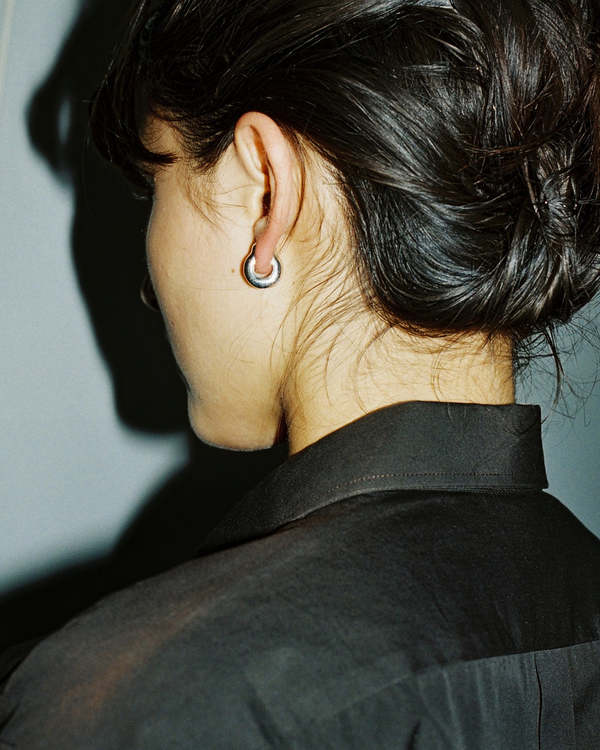 Annika Inez Small Ample Hinge Earrings - Sterling Silver