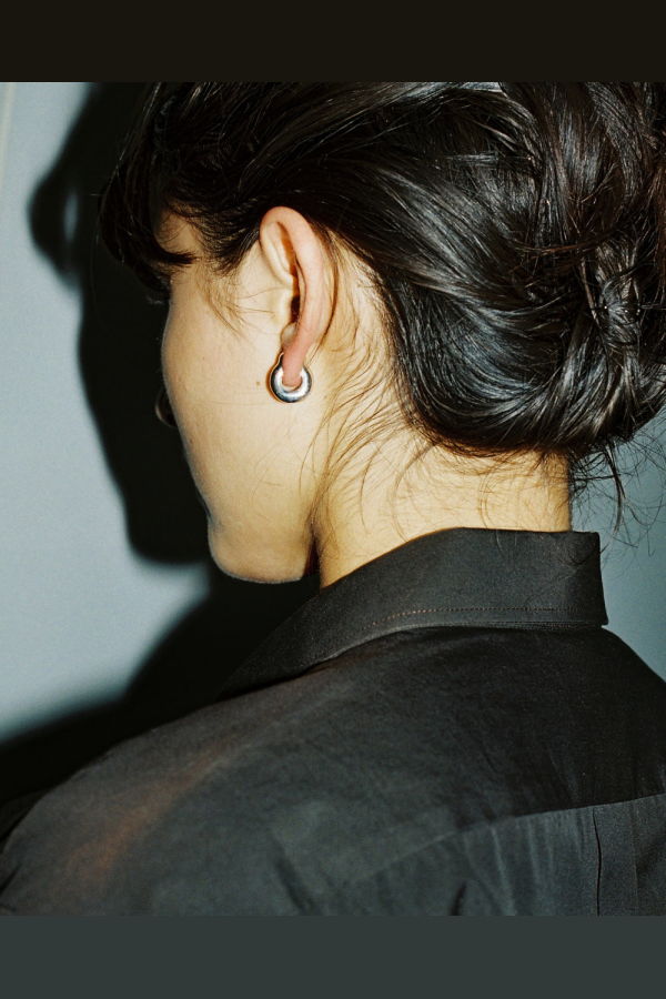 Annika Inez Small Ample Hinge Earrings - Sterling Silver