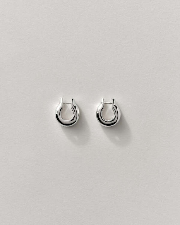 Annika Inez Small Ample Hinge Earrings - Sterling Silver