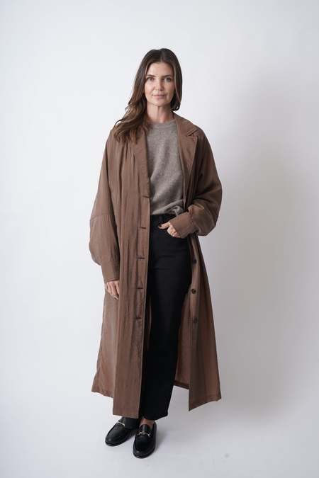 Cristaseya Cotton-Linen Oversized Trench | Garmentory