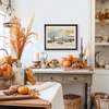 Antique Curiosities Vintage Home To Thanksgiving Scene Framed Print - Thumbnail 2