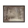 Antique Curiosities Vintage Oil Painting of Person Walking in Snowy Woods Art Print - Thumbnail 1