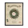 Antique Curiosities Vintage Wreath Print - Black - Thumbnail 1