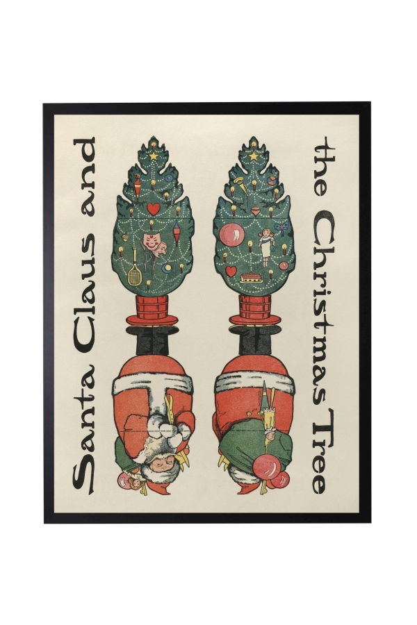 Antique Curiosities Little Santa and Christmas Tree Framed Print