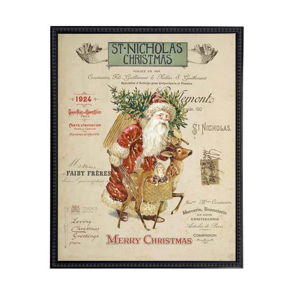 Antique Curiosities Santa Framed Print