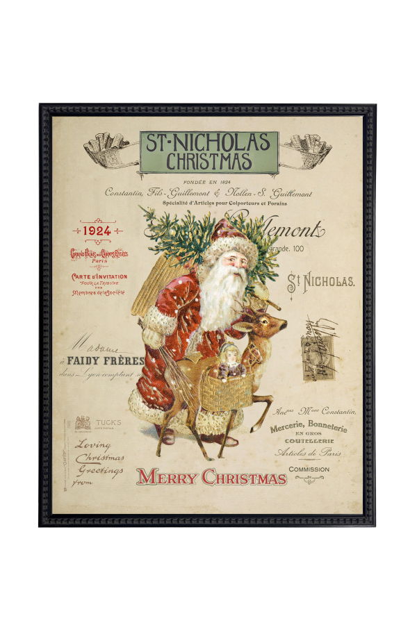 Antique Curiosities Santa Framed Print