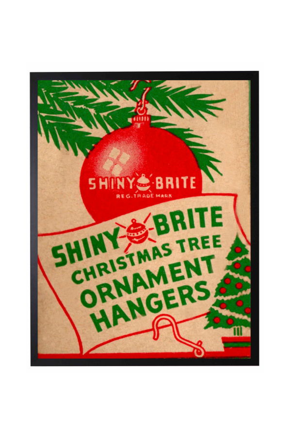 Antique Curiosities Vintage Shiny Brite Christmas Poster Wall Art