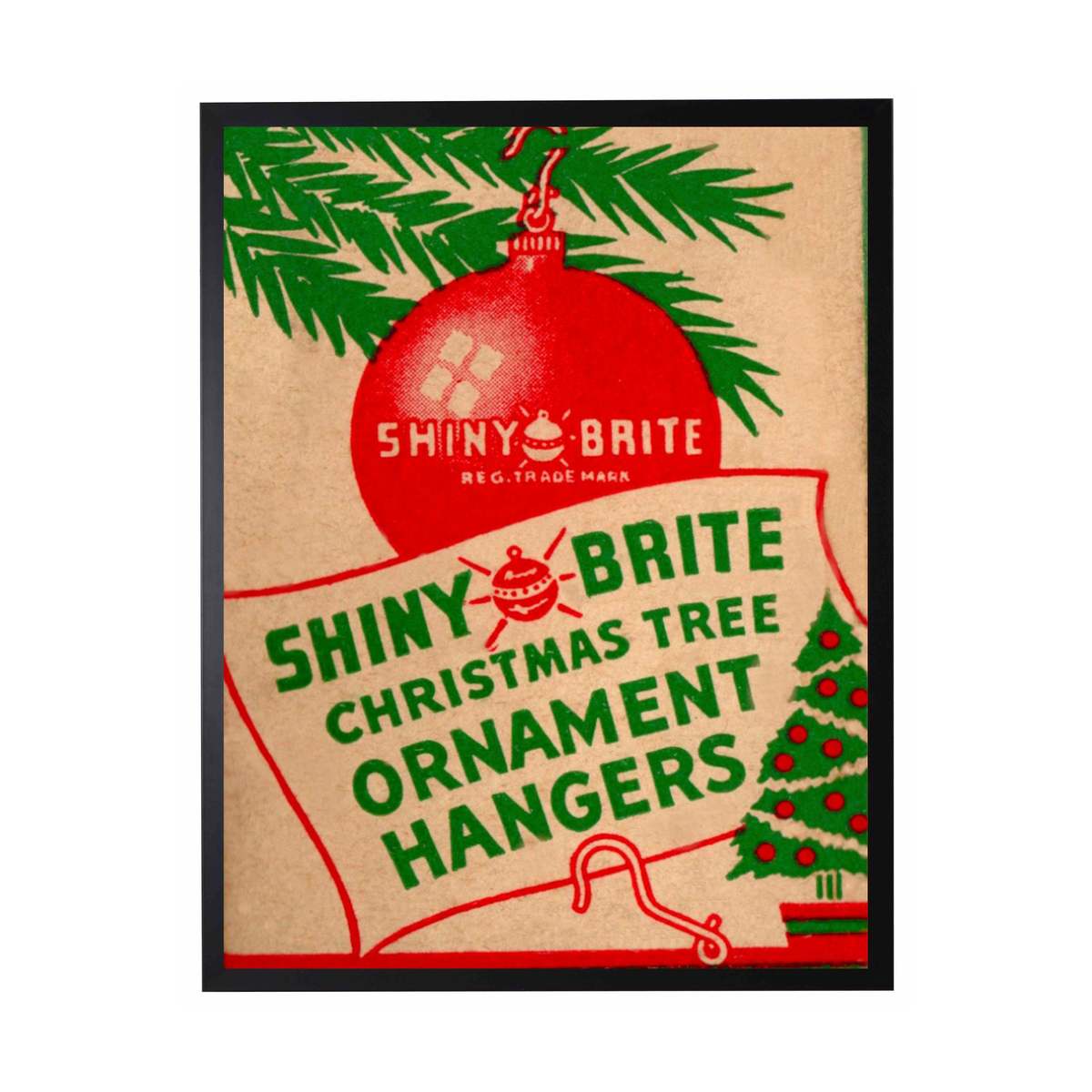 Antique Curiosities Vintage Shiny Brite Christmas Poster Wall Art - Image 1 of 2