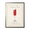 Antique Curiosities Watercolor Cranberry Mimosa Cocktail and Recipe Framed Print - Thumbnail 1