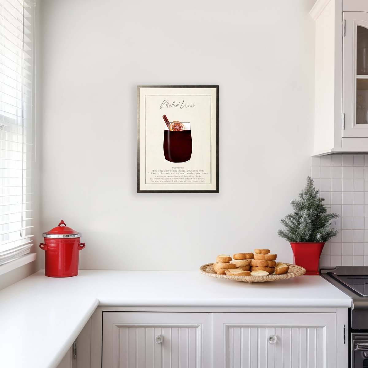 Antique Curiosities Watercolor Mulled Wine Cocktail and Recipe Art Print - Image 2 of 2