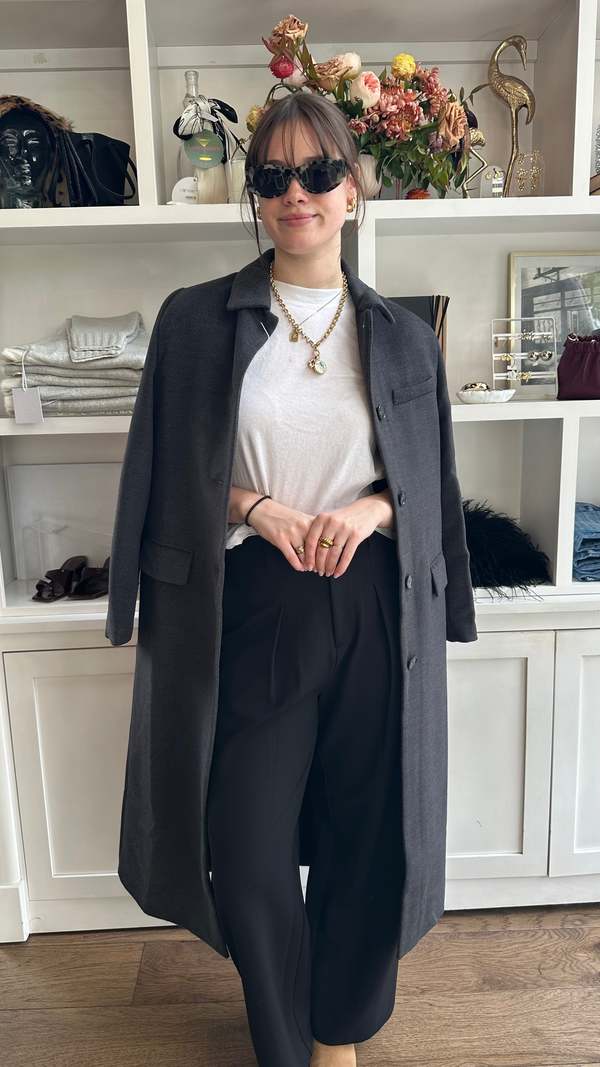 elodie Thesis Coat - Charcoal