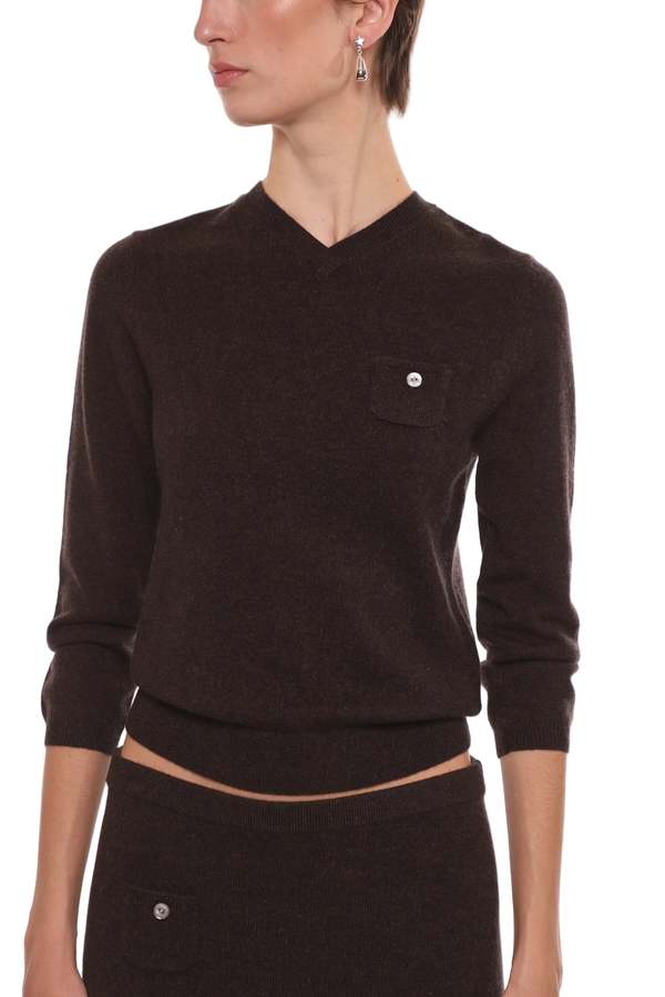 Sandy Liang Bisky Sweater - Brown