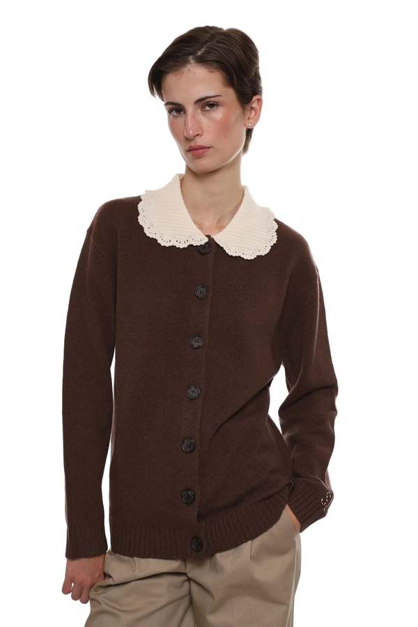 Sandy Liang Koda Cardigan - Chocolate