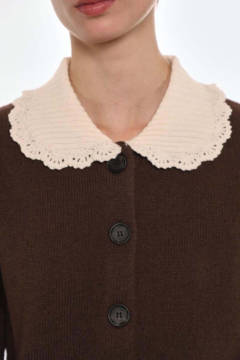 Sandy Liang Koda Cardigan - Chocolate