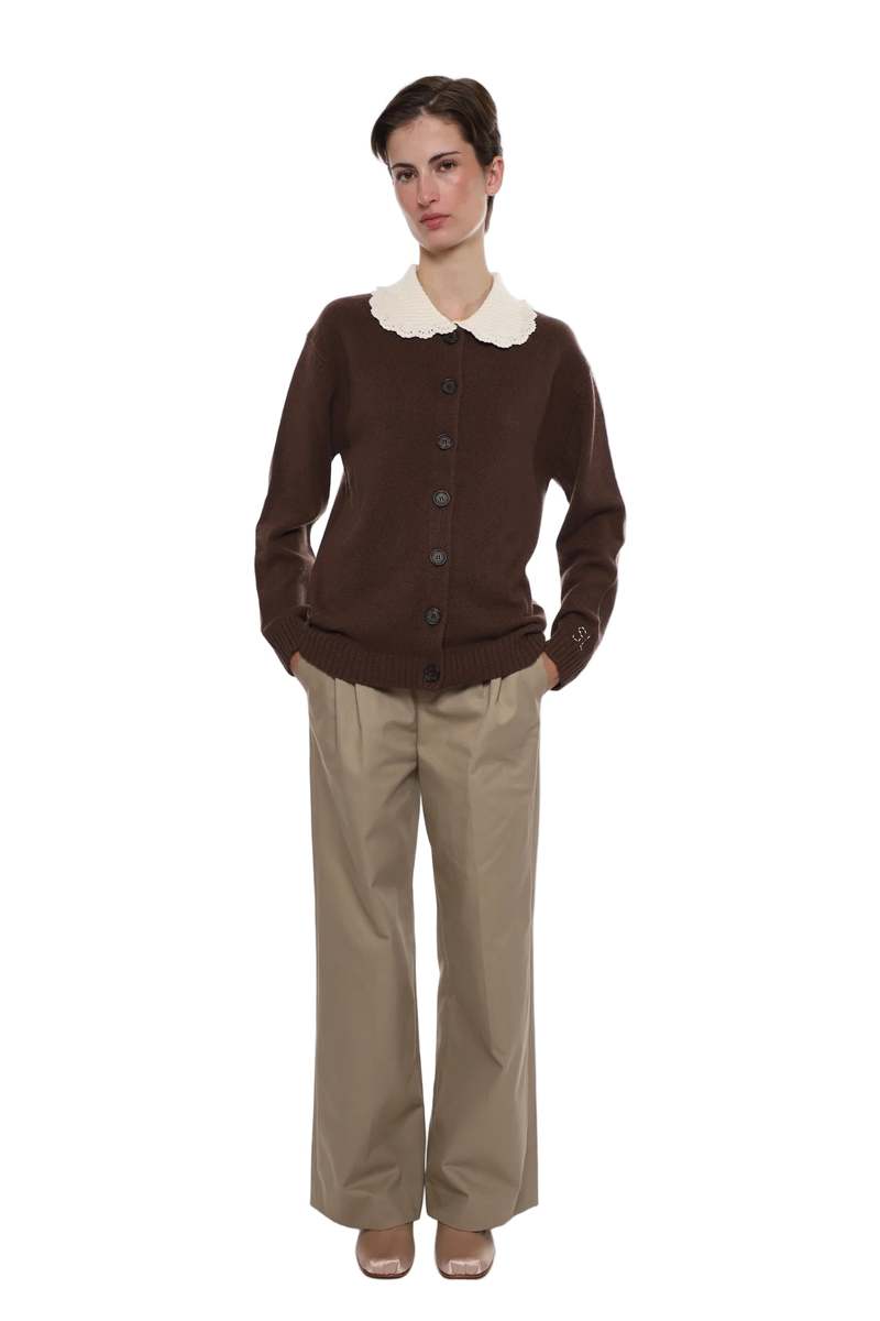 Sandy Liang Koda Cardigan - Chocolate