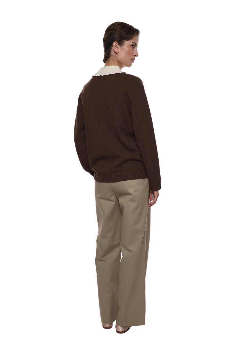 Sandy Liang Koda Cardigan - Chocolate