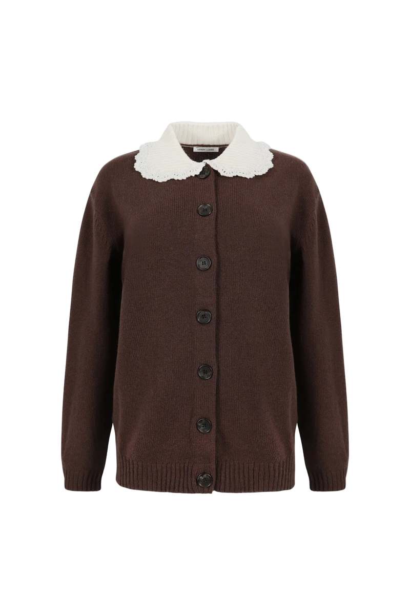 Sandy Liang Koda Cardigan - Chocolate