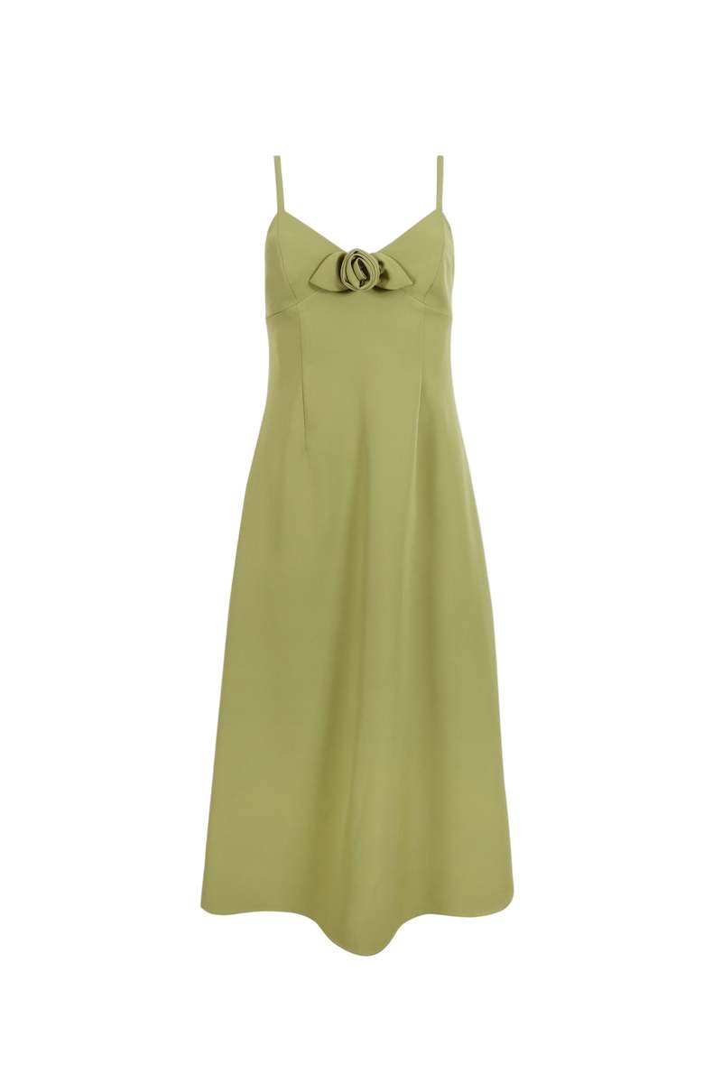Sandy Liang Pilton Dress - Chartreuse