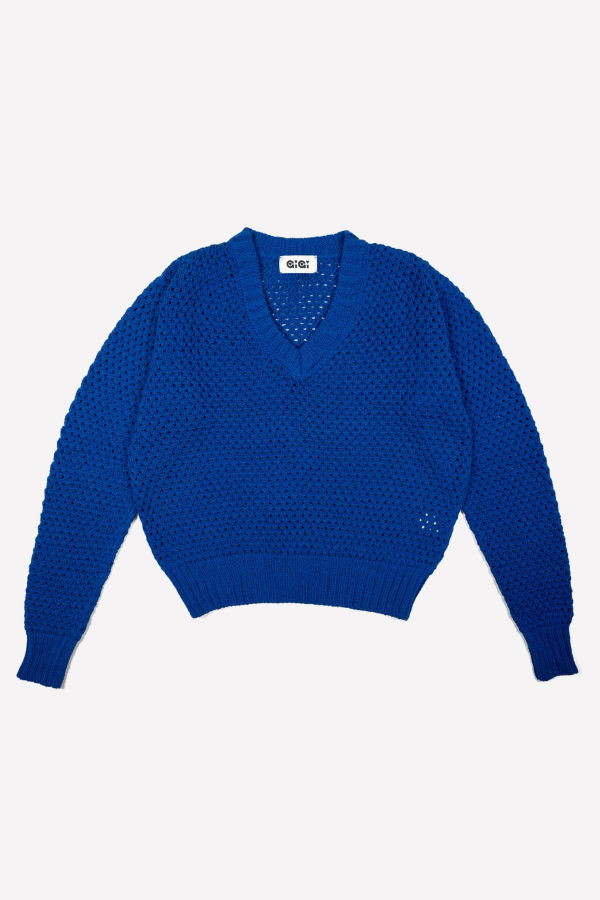Gigi Knitwear Mesh Cotton Sweater