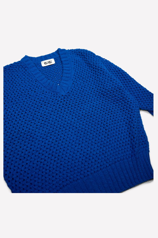 Gigi Knitwear Mesh Cotton Sweater