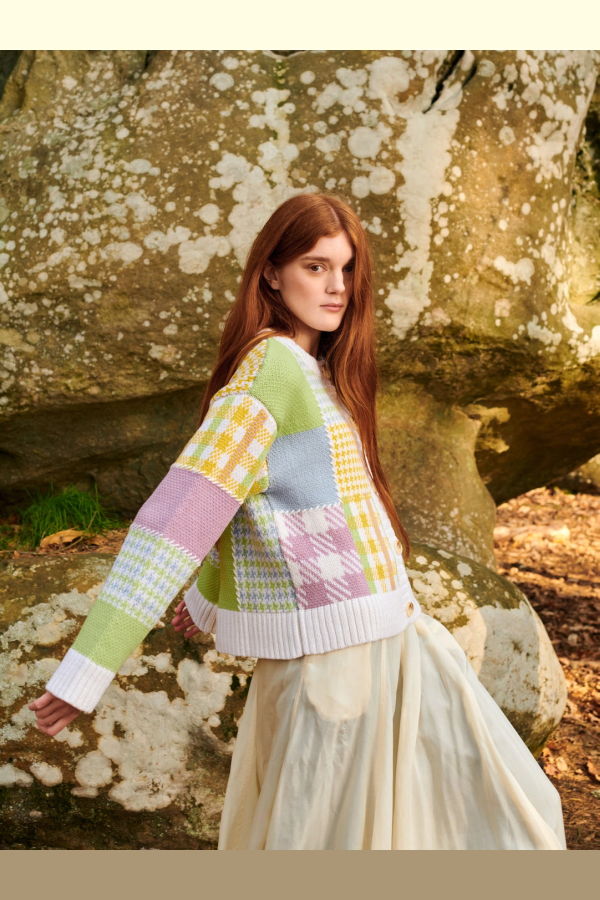 Gigi Knitwear Patchwork Cardigan