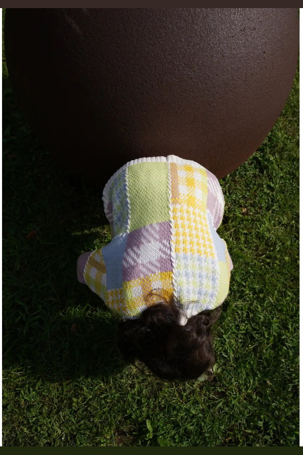 Gigi Knitwear Patchwork Cardigan Mini