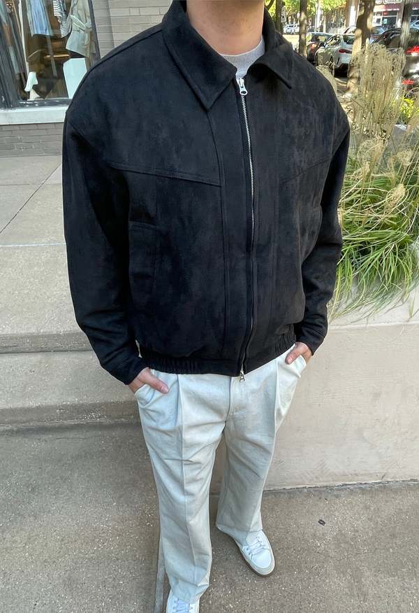 The NKC Store Suede Bomber Jacket
