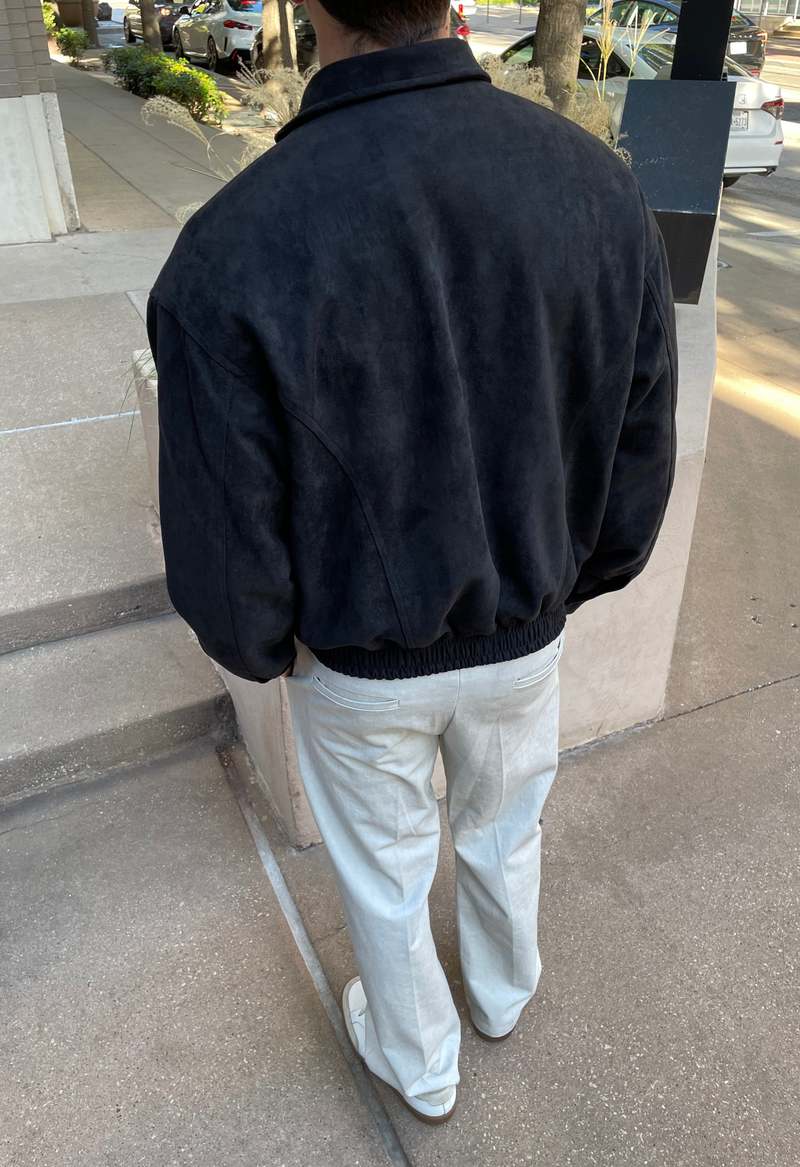 The NKC Store Suede Bomber Jacket