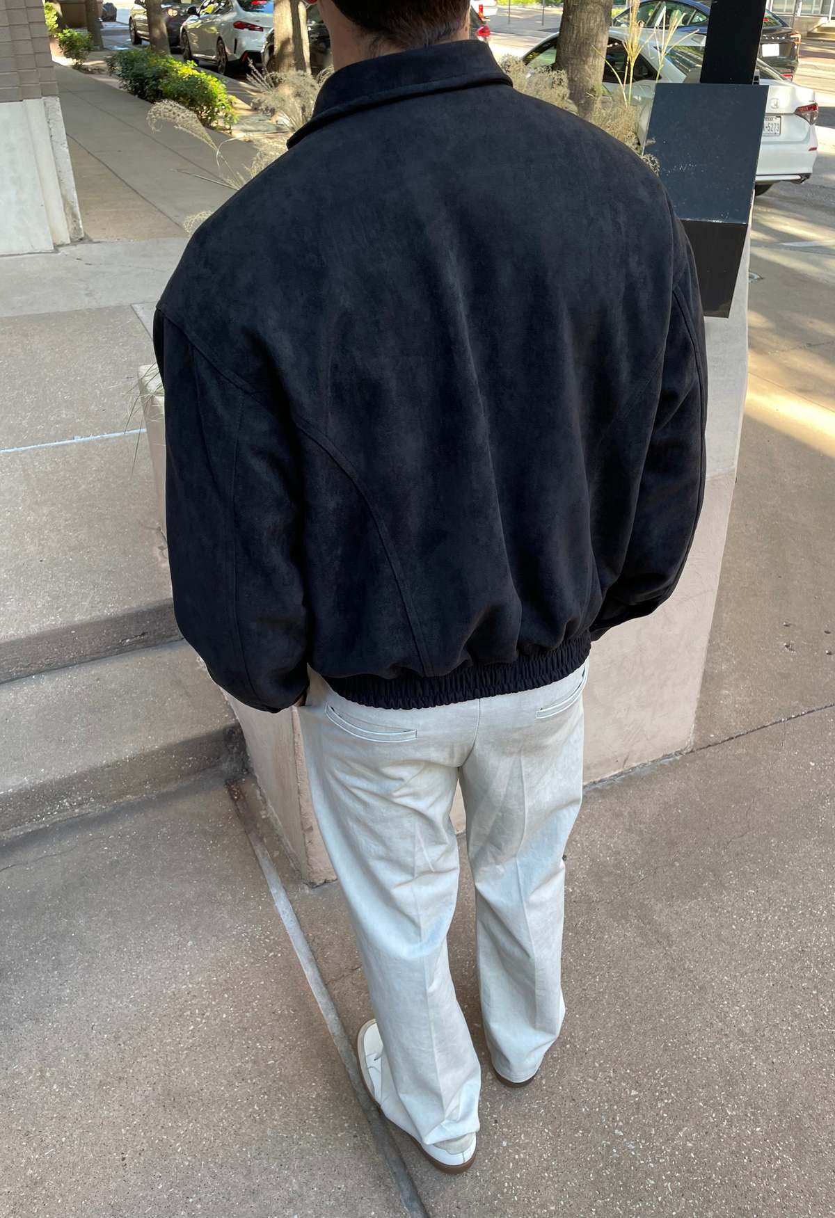 The NKC Store Suede Bomber Jacket - Image 5 of 6