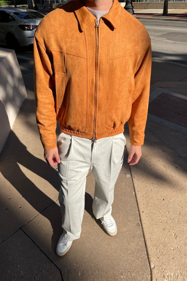 The NKC Store Suede Bomber Jacket