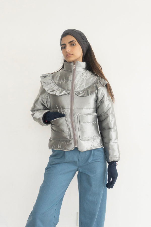 Rightful Owner Silver Puffer Jacket
