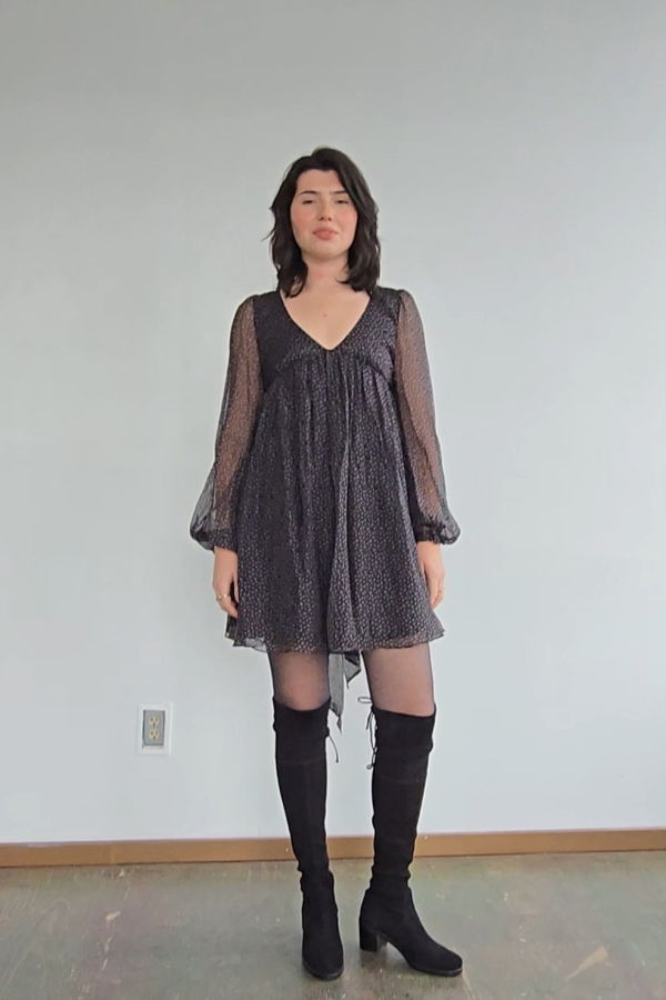 Jill Stuart Silk Stars Babydoll Dress