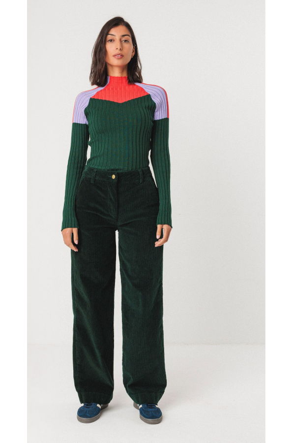 SKFK Dark Green Corduroy Pants