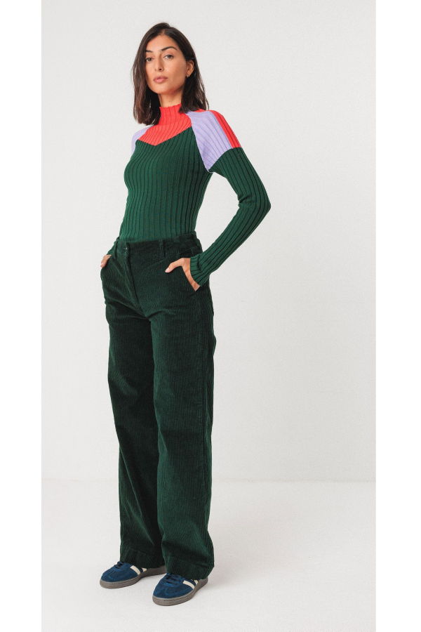 SKFK Dark Green Corduroy Pants