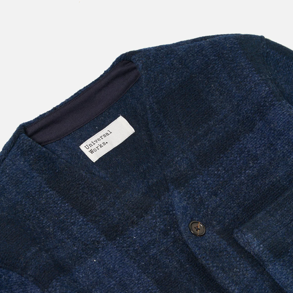 Universal Works Cardigan Moh Check Fleece