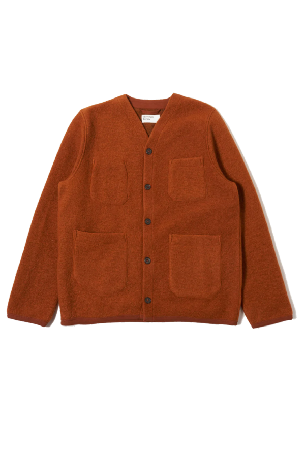 Universal Works Cardigan Wool Fleece Cardigan