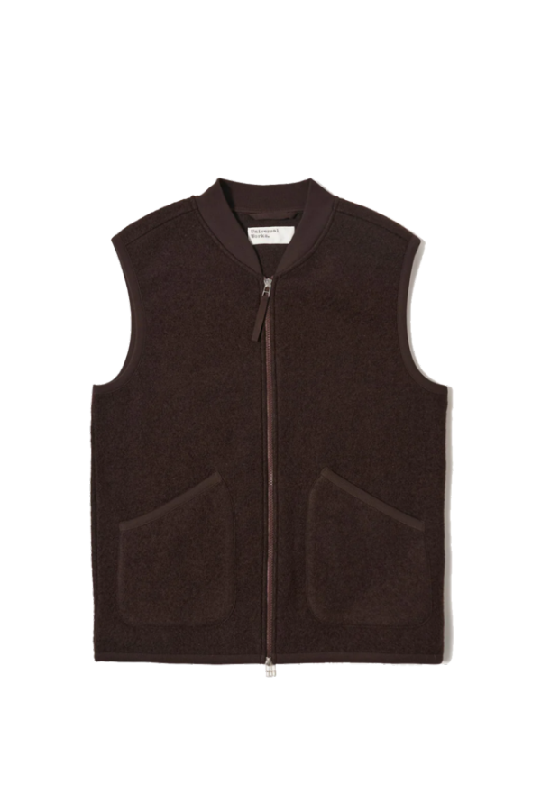 Universal Works Zip Waistcoat Wool Fleece