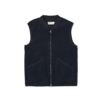 Universal Works Wool Fleece Zip Waistcoat - Navy - Thumbnail 1