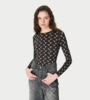 MARINE SERRE Moon Printed Second-Skin Crewneck Top - Thumbnail 1