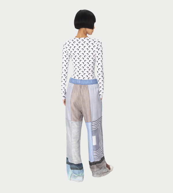 MARINE SERRE Moon Printed Second-skin Crewneck Top