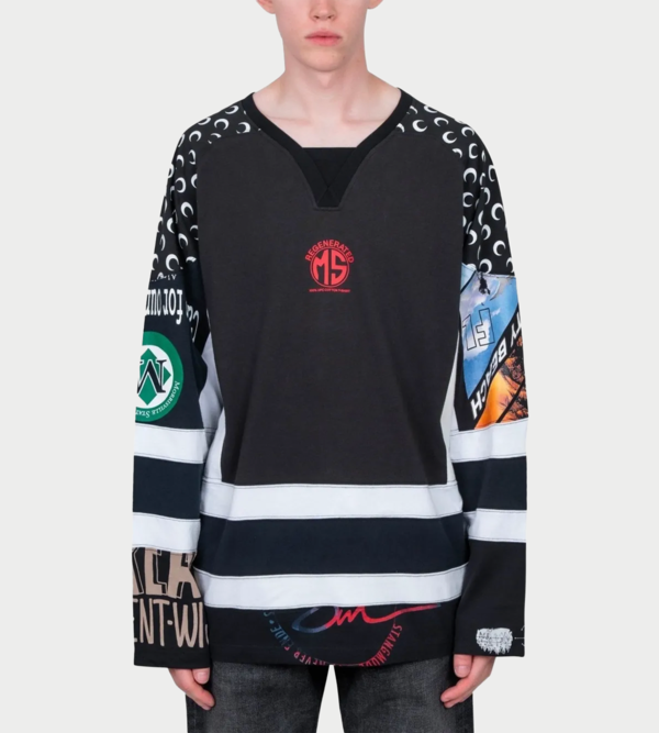 MARINE SERRE Regenerated Graphic LS Hockey Top